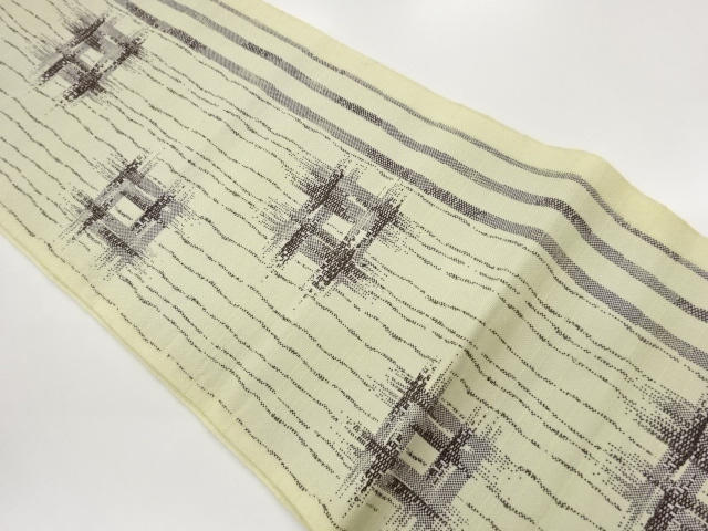 JAPANESE NAGOYA OBI / TSUMUGI / WOVEN IGETA PATTERN